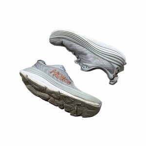 Hoka One One Gaviota 5 Shoes Womens Size 6 Gray Running Sneakers Worn Soles